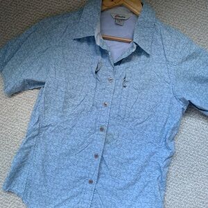 Cloudveil Women's Blue Patterned Blouse